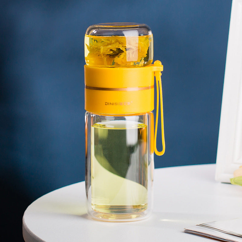 Glass Water Bottle with Tea Infuser