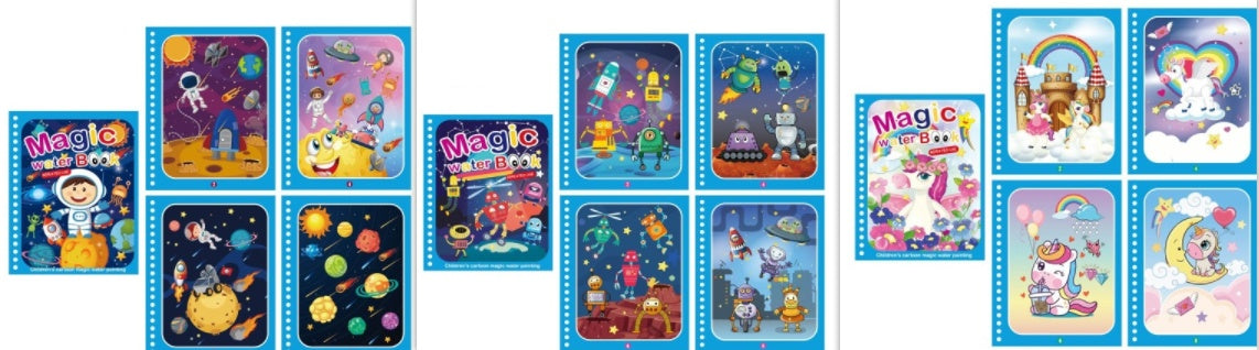 Childrens Creative Magic Water Painting Book