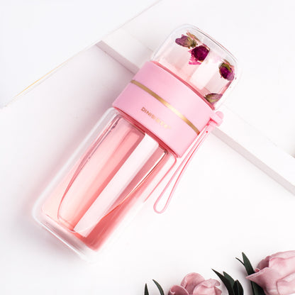 Glass Water Bottle with Tea Infuser