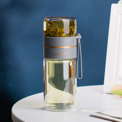 Glass Water Bottle with Tea Infuser