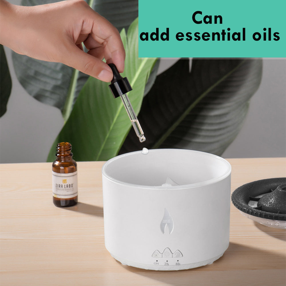 Ultrasonic Volcano Oil Humidifier Flame Aromatherapy Diffuser