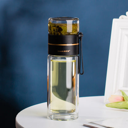 Glass Water Bottle with Tea Infuser