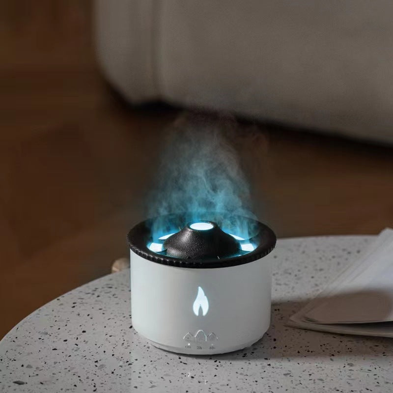 Ultrasonic Volcano Oil Humidifier Flame Aromatherapy Diffuser