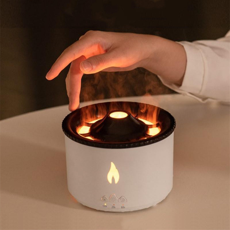Ultrasonic Volcano Oil Humidifier Flame Aromatherapy Diffuser