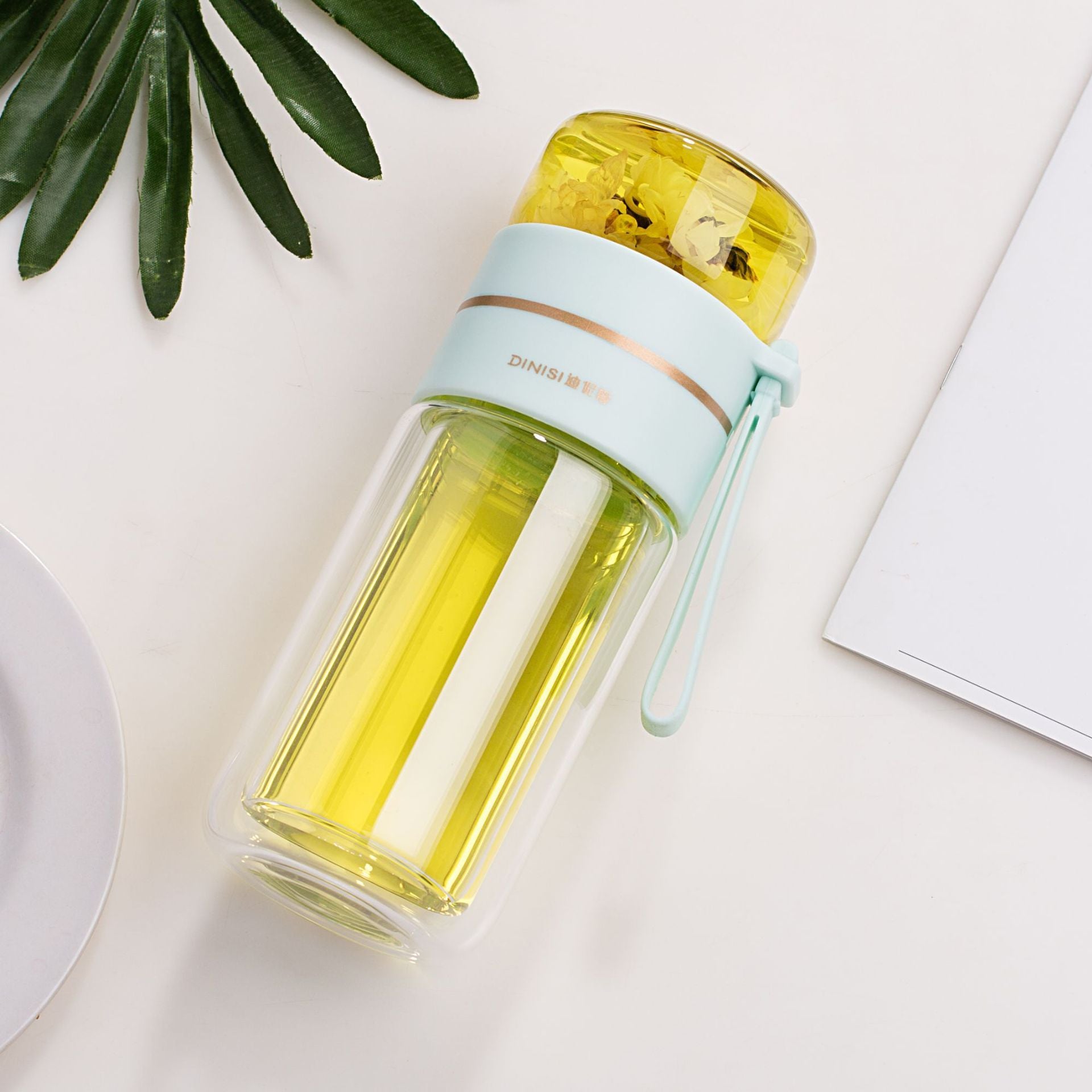 Glass Water Bottle with Tea Infuser