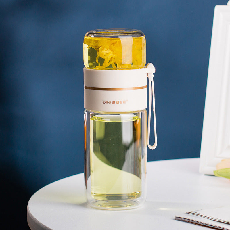 Glass Water Bottle with Tea Infuser