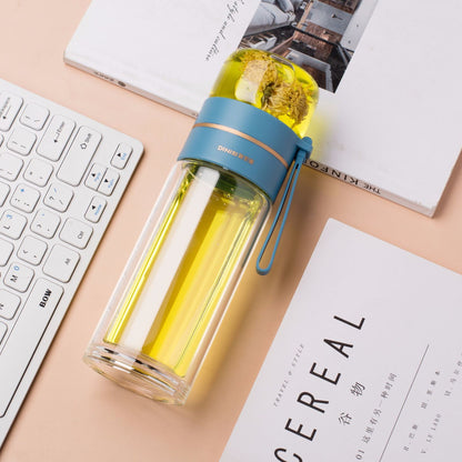 Glass Water Bottle with Tea Infuser