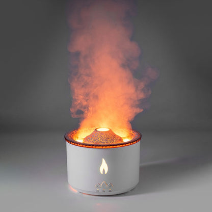  Ultrasonic Volcano Oil Humidifier Flame Aromatherapy Diffuser