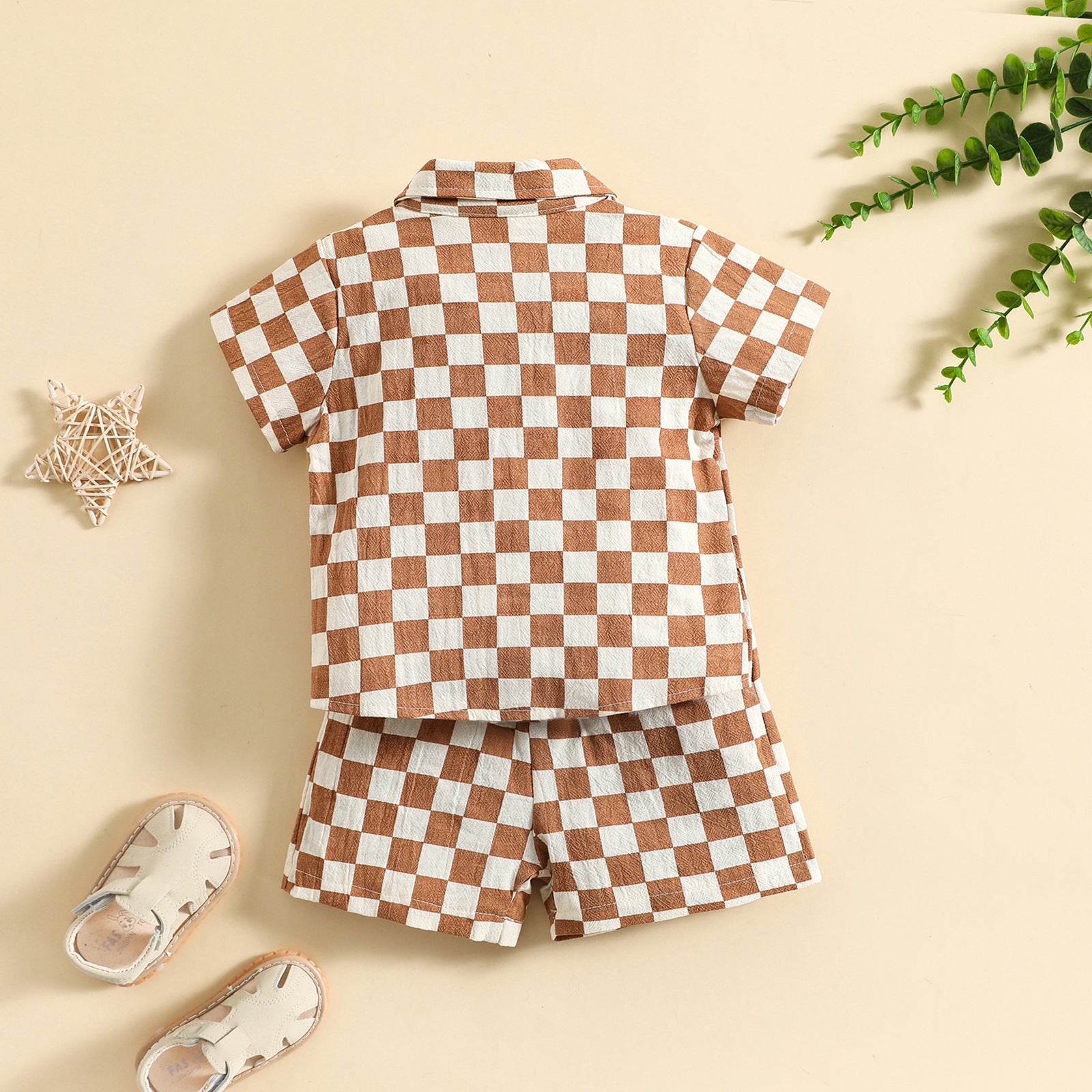 Cotton and Linen Short Sleeve Lapel Polo Shirt