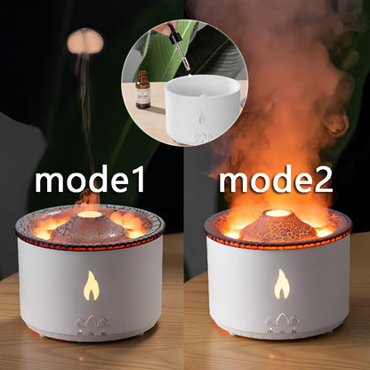 Ultrasonic Volcano Oil Humidifier Flame Aromatherapy Diffuser