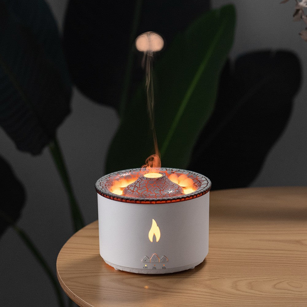 Ultrasonic Volcano Oil Humidifier Flame Aromatherapy Diffuser