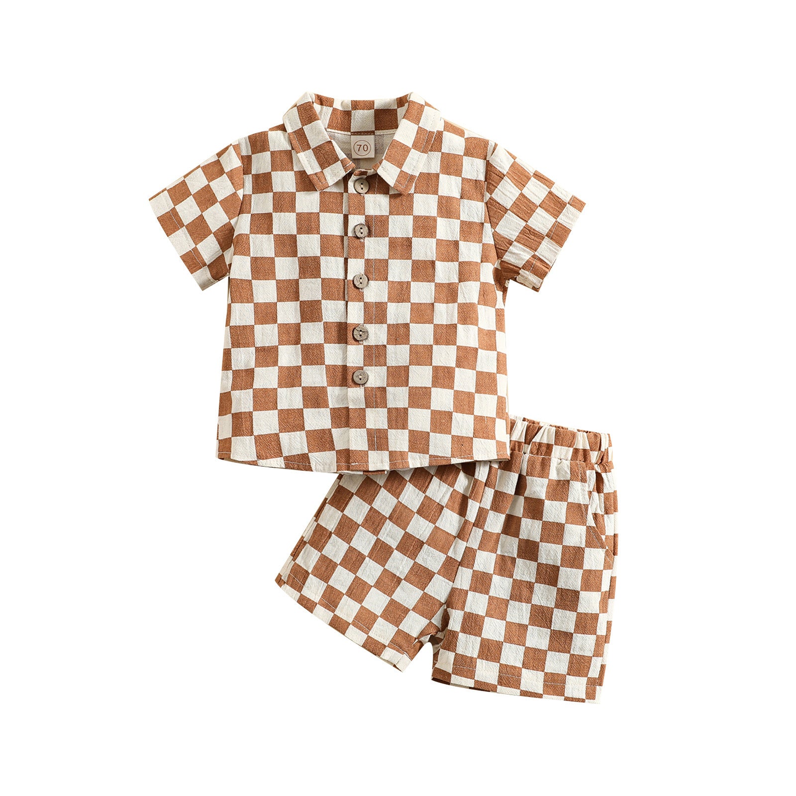 Cotton and Linen Short Sleeve Lapel Polo Shirt