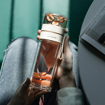 Glass Water Bottle with Tea Infuser