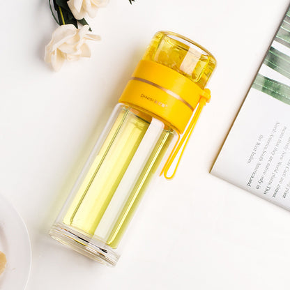 Glass Water Bottle with Tea Infuser